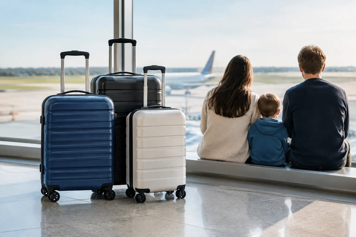 Resväska test för flyg, familj och weekend