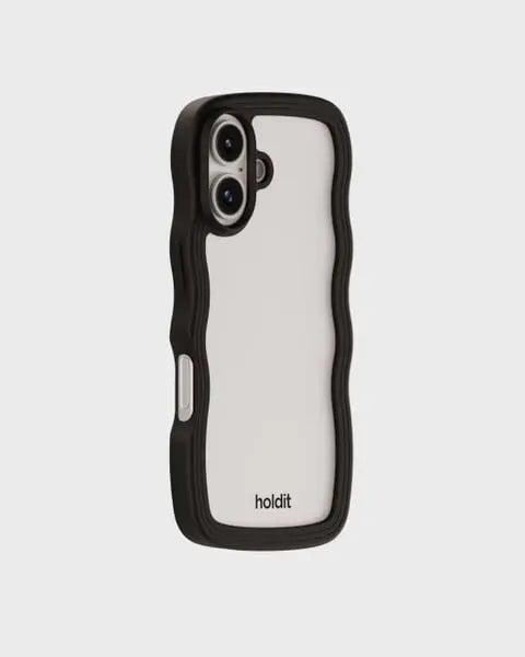 Holdit Telefonskal Wavy iPhone 16 Plus - Svart/Transparent - Travels And Bags
