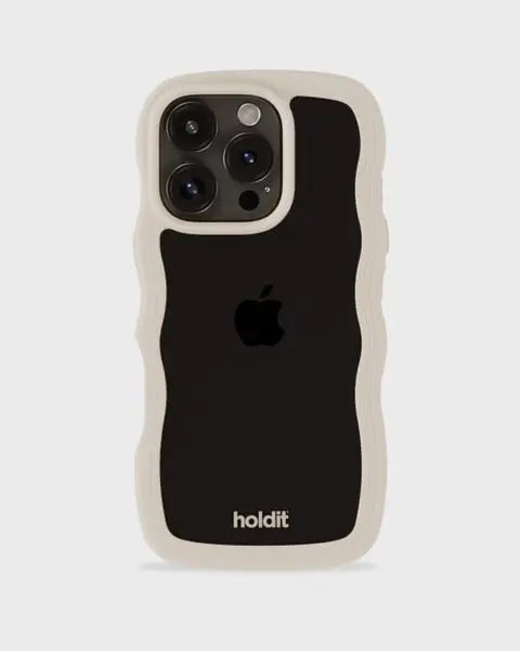 Holdit Telefonskal Wavy iPhone 16 Pro - Beige/Transparent - Travels And Bags