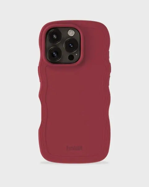 Holdit Telefonskal Wavy iPhone 16 Pro - Röd - Travels And Bags