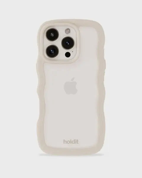 Holdit Telefonskal Wavy iPhone 16 Pro - Beige/Transparent - Travels And Bags
