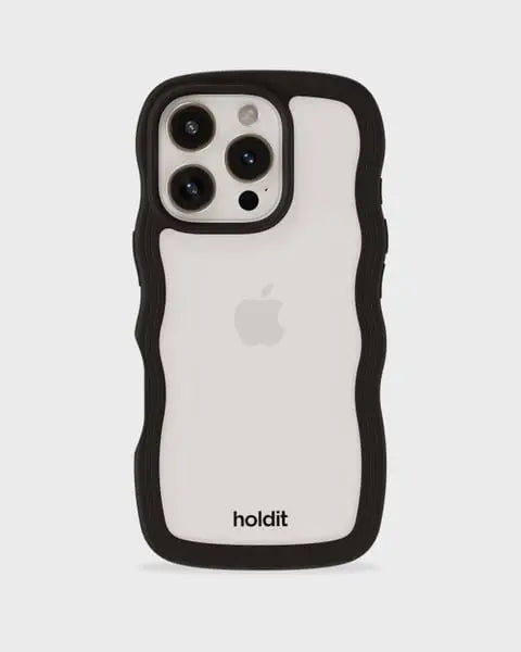 Holdit Telefonskal Wavy iPhone 16 Pro Max - Svart/Transparent - Travels And Bags
