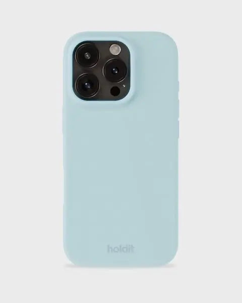 Holdit Telefonskal Silicone iPhone 16 Pro - Ljusblå - Travels And Bags