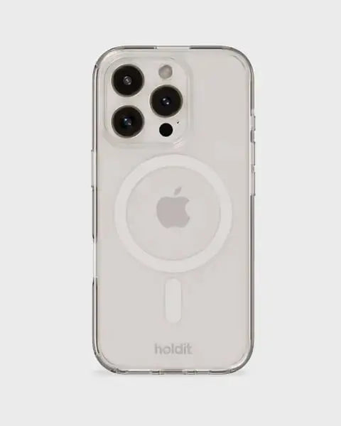 Holdit Telefonskal MagSafe iPhone 16 Pro Max - Transparent/Vit - Travels And Bags