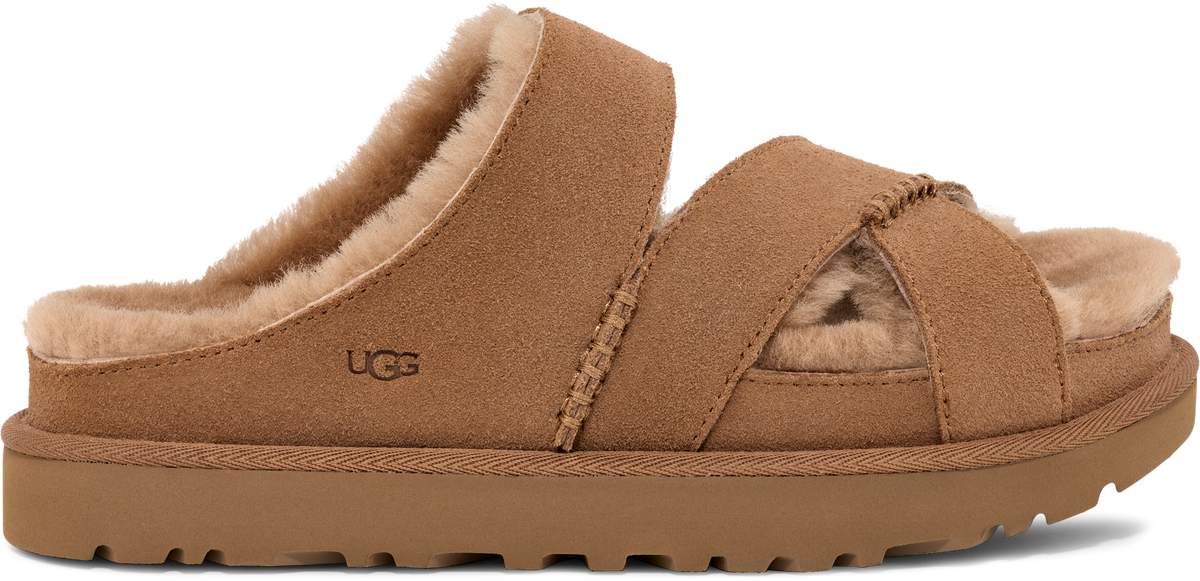 UGG Greenport Cross Strap Slide – Dam – Chestnut