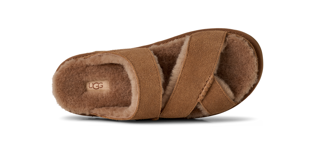 UGG Greenport Cross Strap Slide – Dam – Chestnut