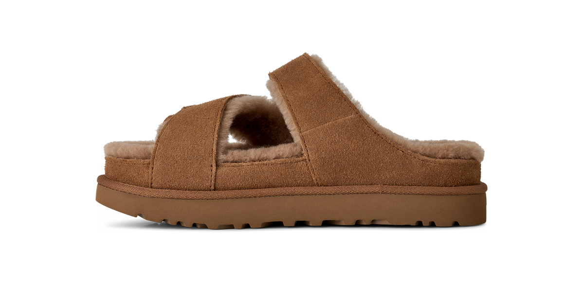 UGG Greenport Cross Strap Slide – Dam – Chestnut