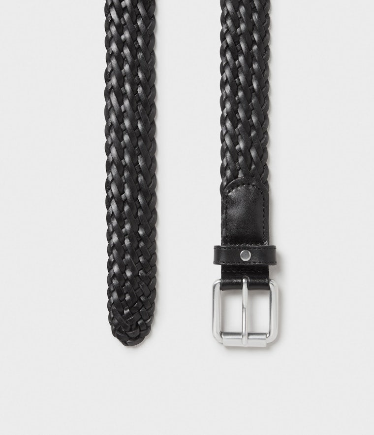 Saddler Grahn Flätat Läderbälte - Svart - Travels And Bags
