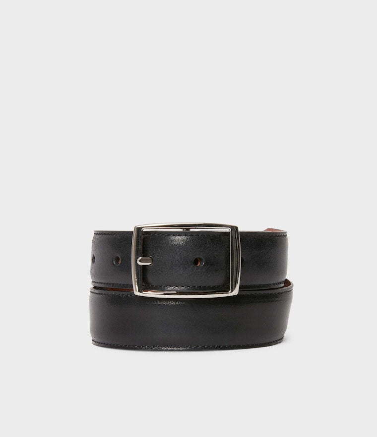 Saddler Dagon Läderbälte - Svart/cognac - Travels And Bags