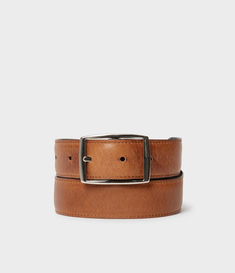 Saddler Dagon Läderbälte - Svart/cognac - Travels And Bags
