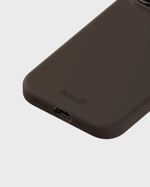 Holdit Telefonskal Silicone iPhone 14 Pro - Mörkbrun - Travels And Bags