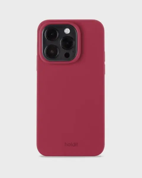 Holdit Telefonskal Silicone iPhone 15 Pro - Röd - Travels And Bags