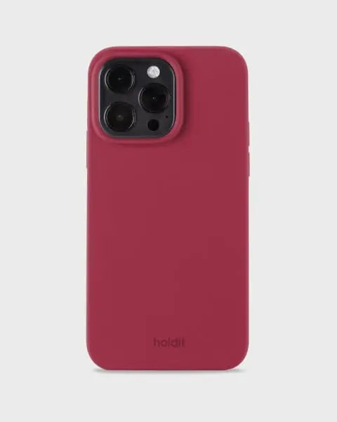 Holdit Telefonskal Silicone iPhone 15 Pro Max - Röd - Travels And Bags