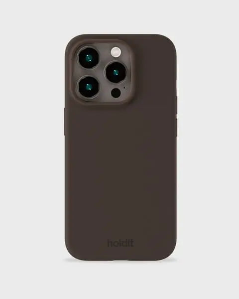 Holdit Telefonskal Silicone iPhone 15 Pro Max - Mörkbrun - Travels And Bags