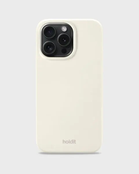 Holdit Telefonskal Silicone iPhone 15 Pro Max - Krämvit - Travels And Bags