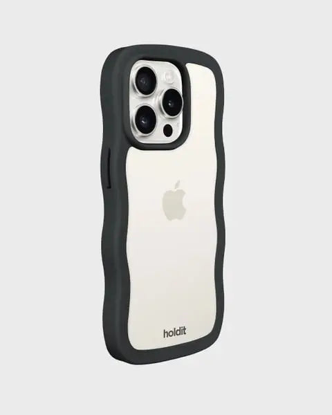 Holdit Telefonskal Wavy iPhone 14 Pro - Svart/Transparent - Travels And Bags