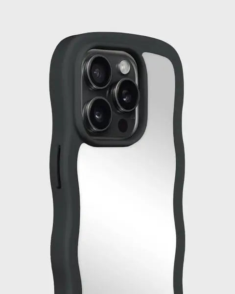 Holdit Telefonskal Wavy iPhone 14 Pro - Svart/Spegel - Travels And Bags