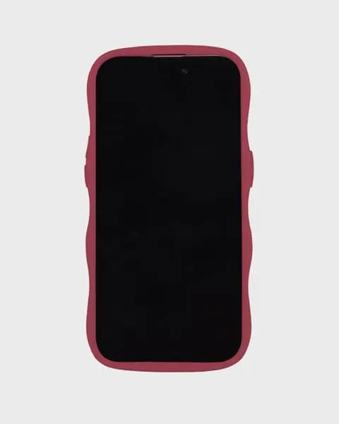 Holdit Telefonskal Wavy iPhone 14 Pro - Röd/Transparent - Travels And Bags