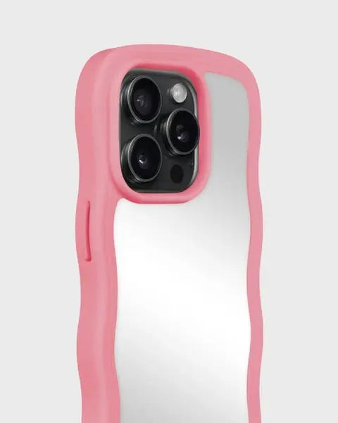Holdit Telefonskal Wavy iPhone 14 Pro Max - Rosa/Spegel - Travels And Bags