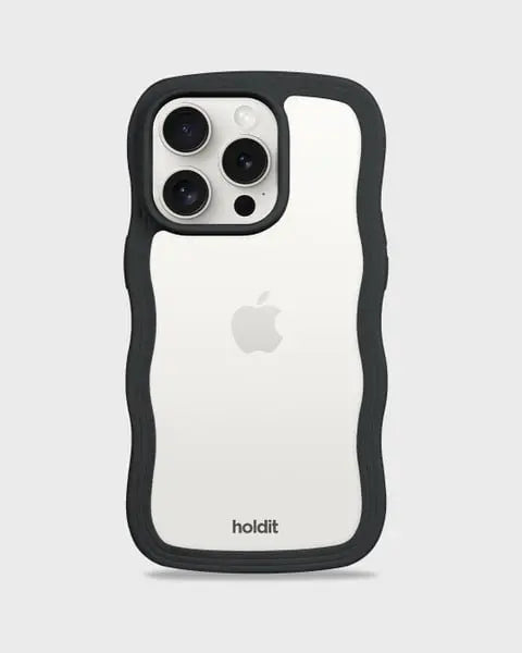 Holdit Telefonskal Wavy iPhone 14 Pro Max - Svart/Transparent - Travels And Bags