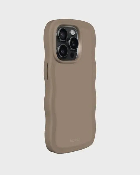 Holdit Telefonskal Wavy iPhone 14 Pro Max - Ljusbrun - Travels And Bags