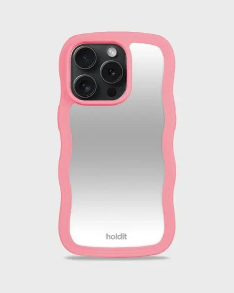 Holdit Telefonskal Wavy iPhone 14 Pro Max - Rosa/Spegel - Travels And Bags