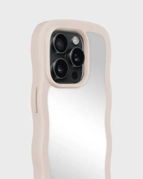 Holdit Telefonskal Wavy iPhone 15 Pro - Beige/Spegel - Travels And Bags
