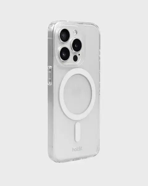 Holdit Telefonskal MagSafe iPhone 15 Pro Max - Transparent/Vit - Travels And Bags