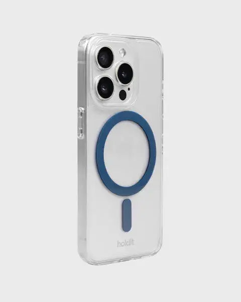 Holdit Telefonskal MagSafe iPhone 15 Pro Max - Transparent/Blå - Travels And Bags