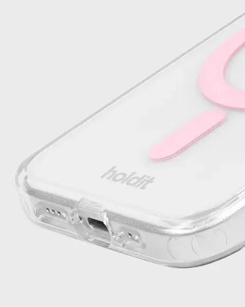 Holdit Telefonskal MagSafe iPhone 15 Pro Max - Transparent/Rosa - Travels And Bags