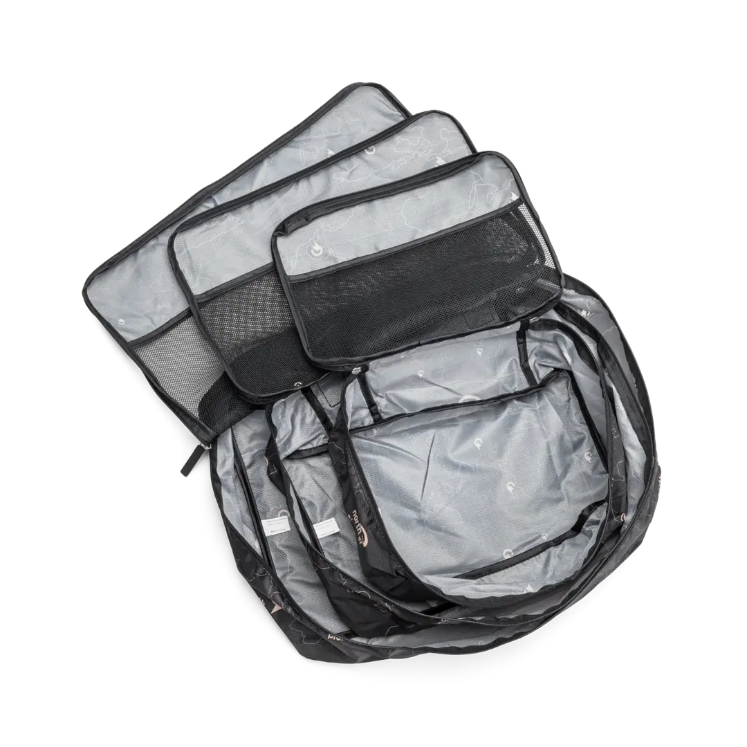 North Pioneer Packkuber 3-Pack - Svart