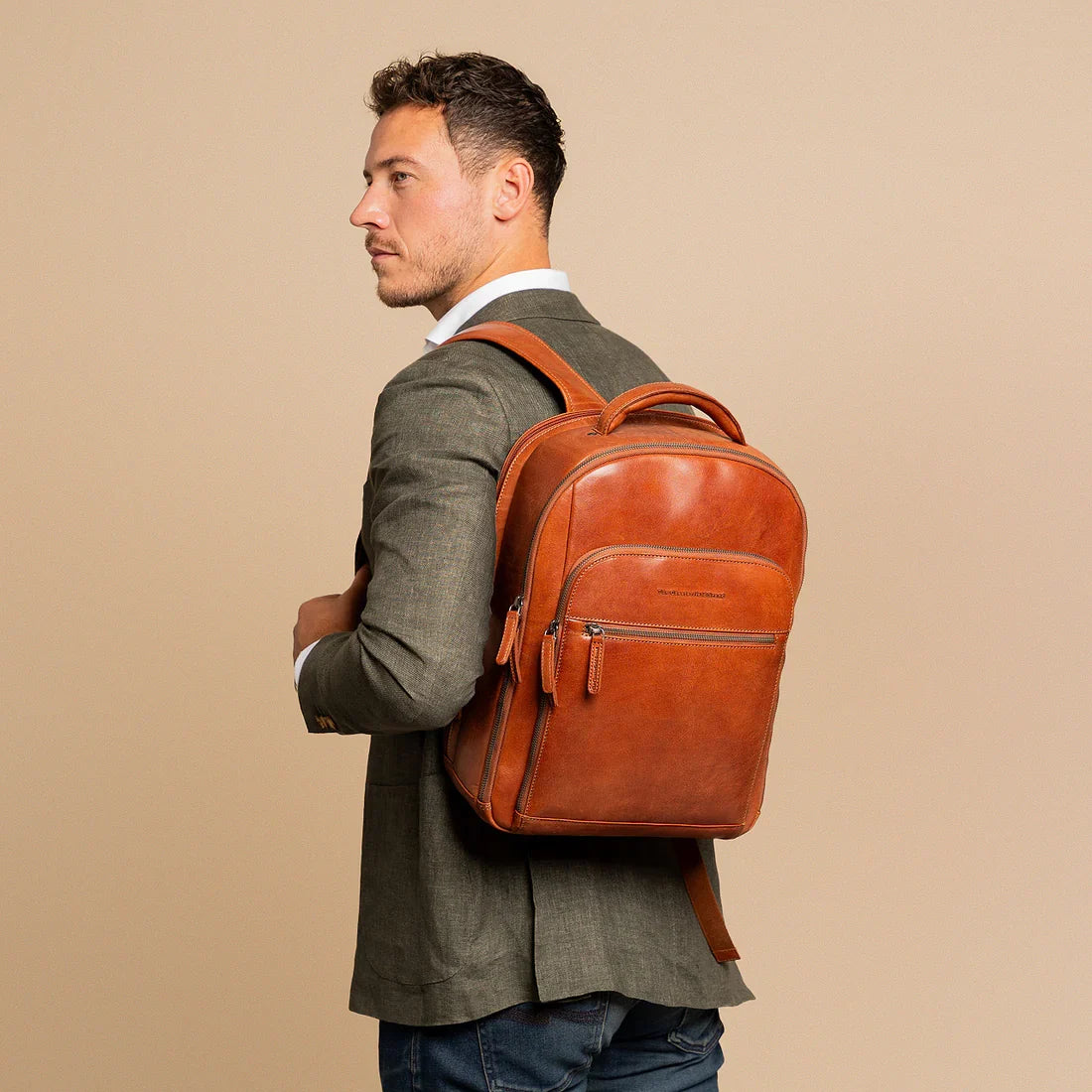 The Chesterfield Brand Maggiore 15" Ryggsäck - Cognac - Travels And Bags