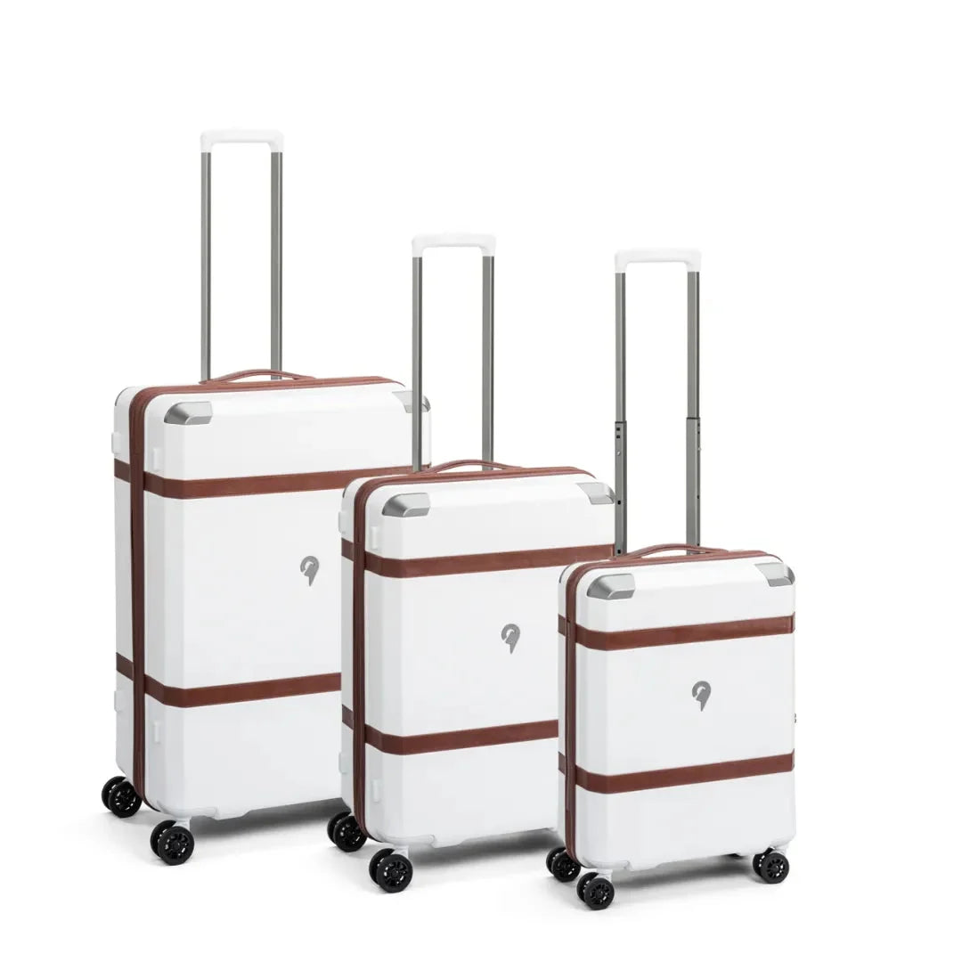 North Pioneer Vintage Pro Resväskor 3-pack - Vit North Pioneer