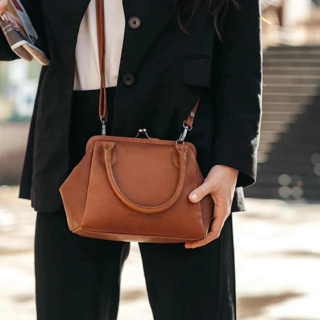 The Chesterfield Brand Chili Axelremsväska - Cognac - Travels And Bags