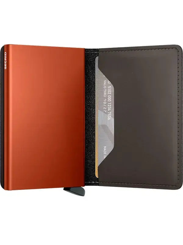 Secrid Slimwallet Kortplånbok - Truffle/Orange Secrid