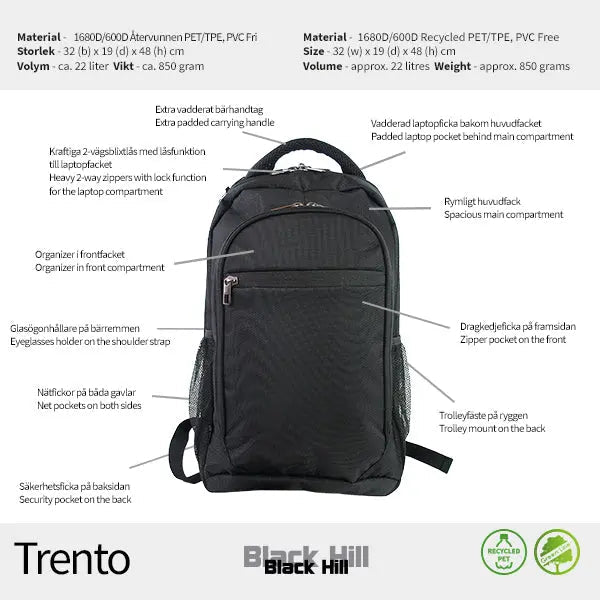 Blackhill Trento Datorryggsäck - Travels And Bags