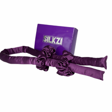 Ladda upp bild till gallerivisning, silk heatless roller with scrunchies and a gift box
